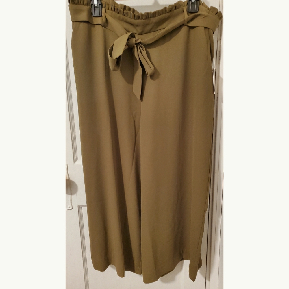 Military Green Capri Pants